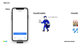 TDD 도전
View
ViewBindable ViewMo
🏭
🧩
🧩
🧩
🧩
selectedBeerData
 