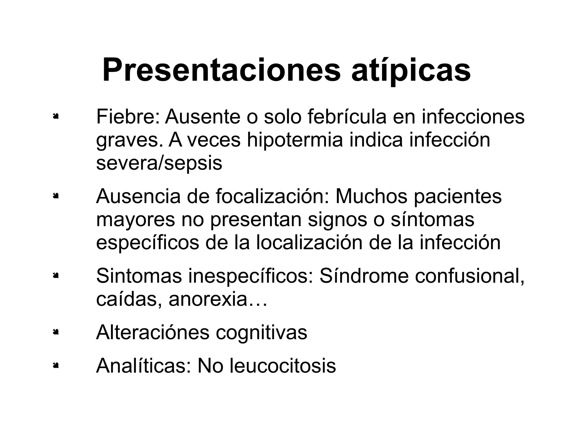 Infecciones en el anciano | PPT