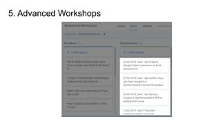 5. Advanced Workshops
 