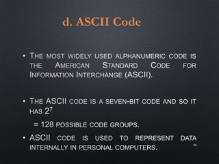 •
•
•
90
d. ASCII Code
 
