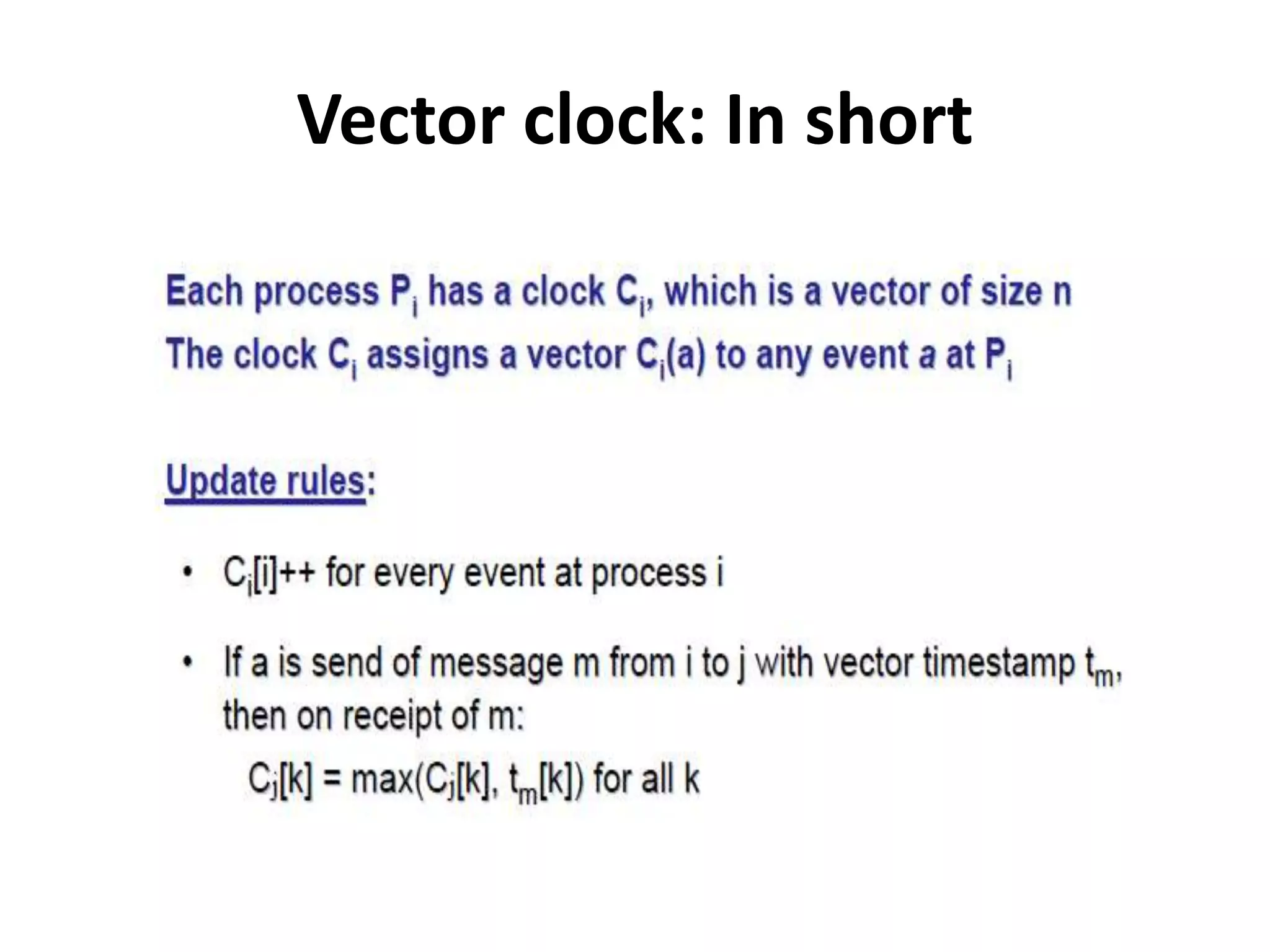 Vector clock: In short
 