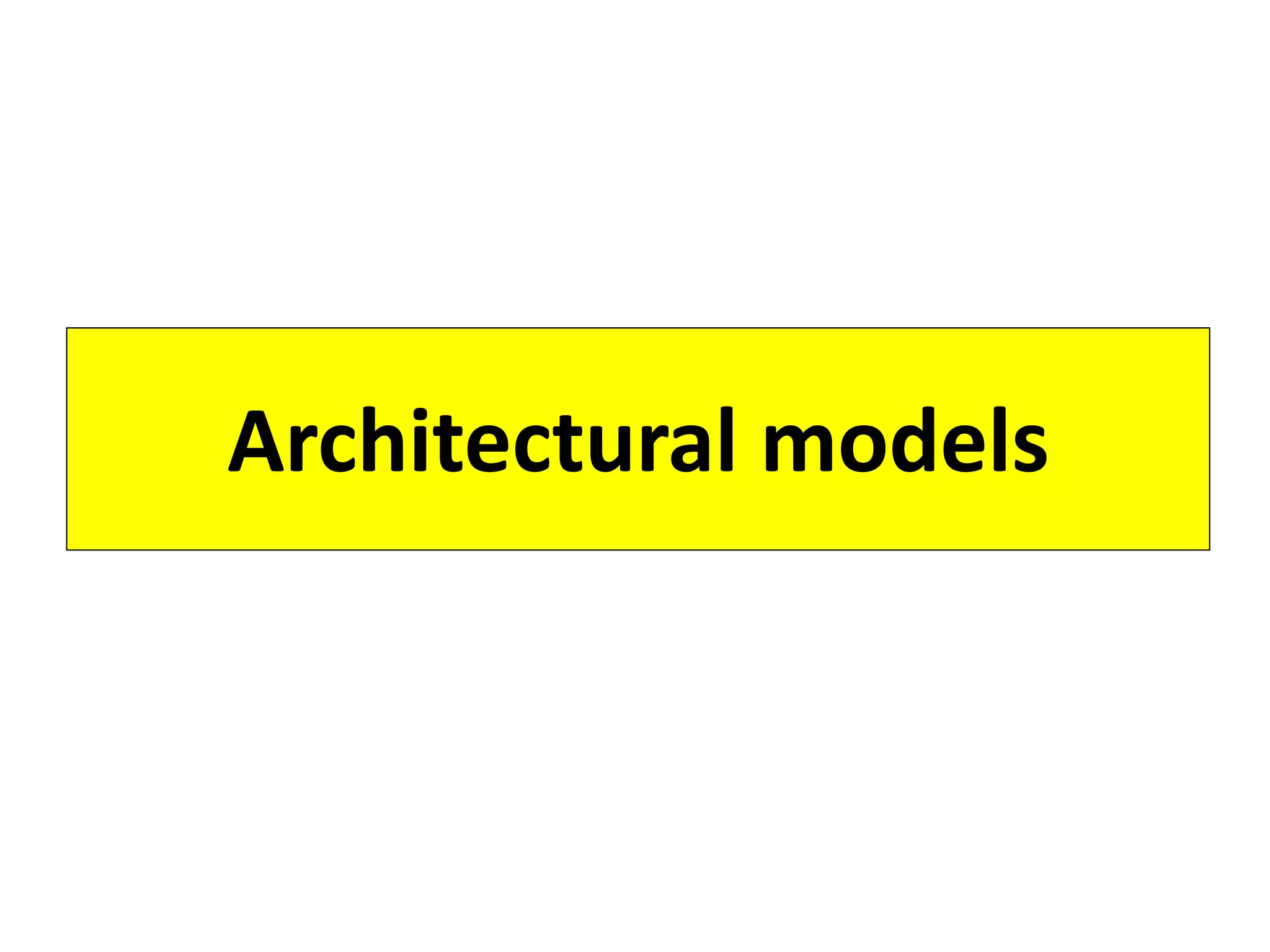 Architectural models
 