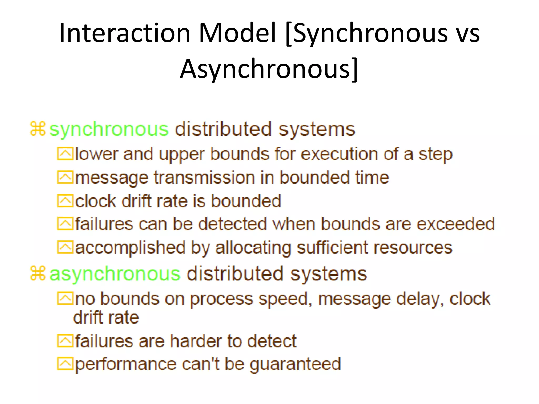 Interaction Model [Synchronous vs
Asynchronous]
 