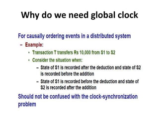 Why do we need global clock
 