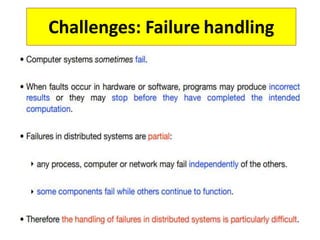 Challenges: Failure handling
 