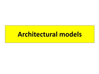 Architectural models
 