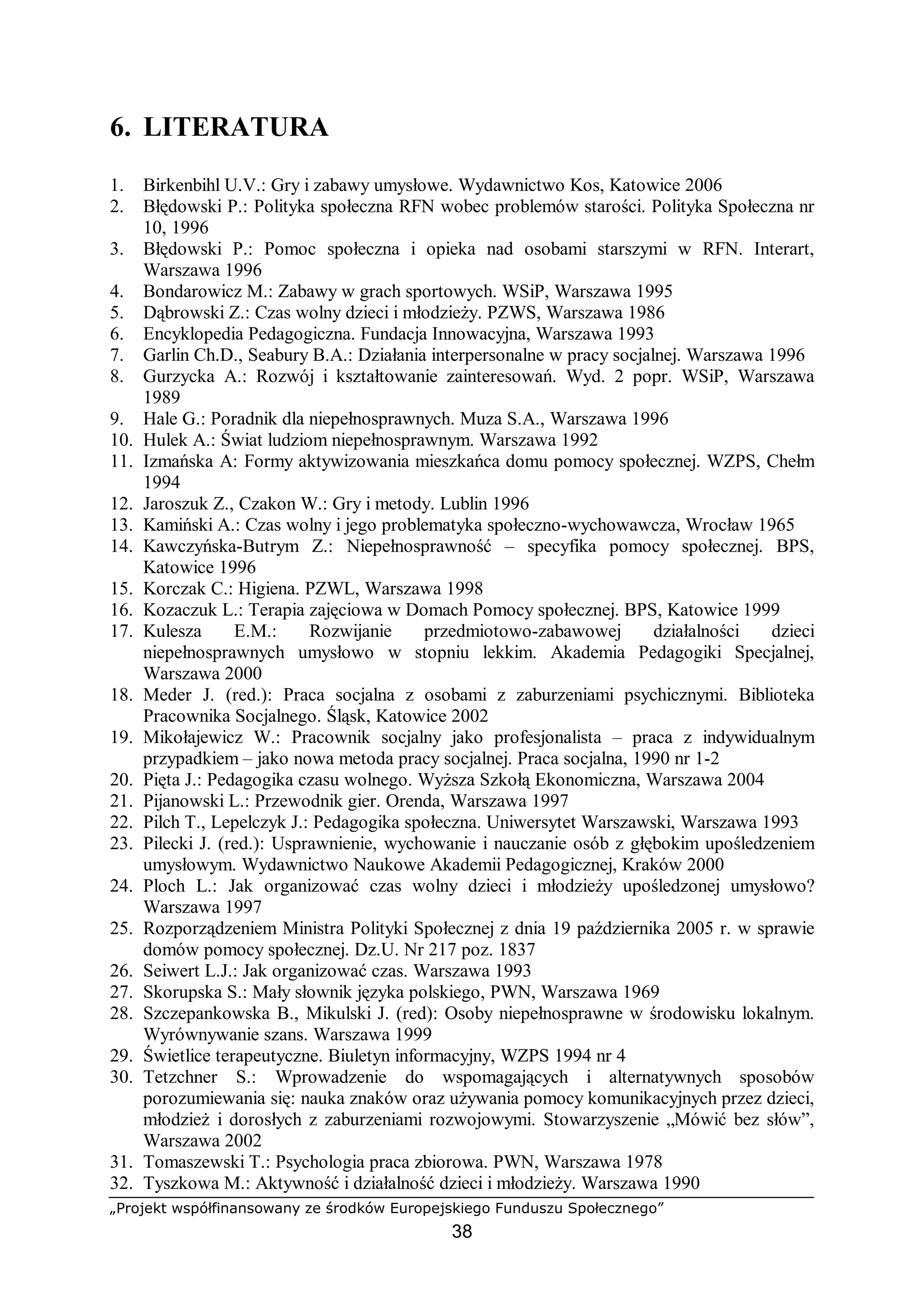 Organizowanie różnych form spędzania czasu wolnego | PDF
