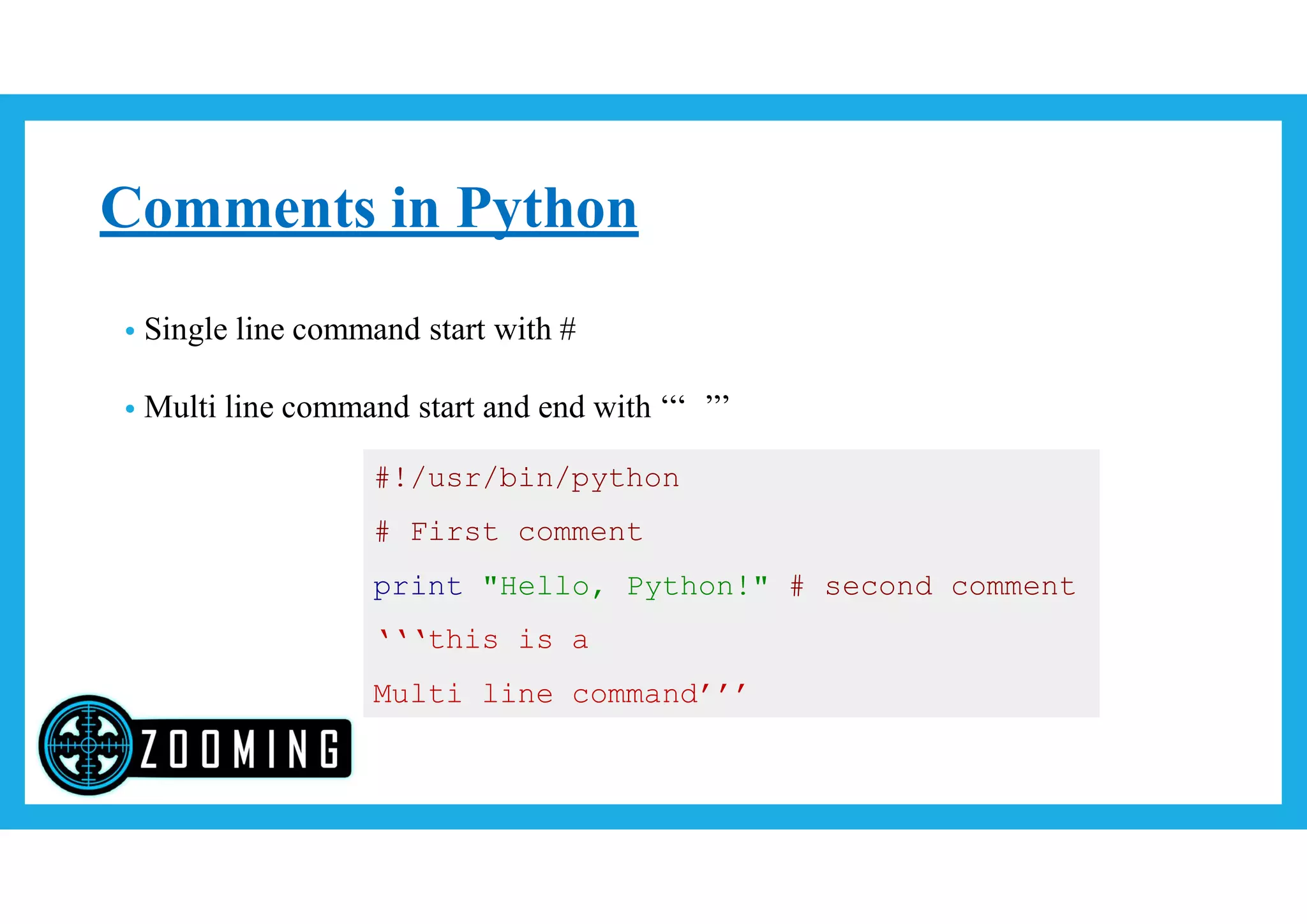 2. python basic syntax | PPT