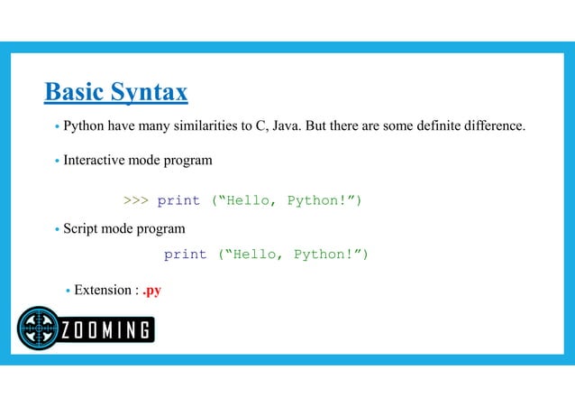 2. python basic syntax | PDF