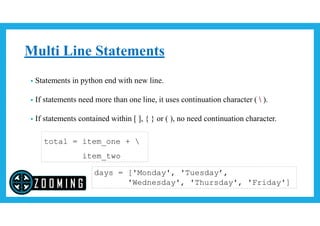 2. Python Basic Syntax