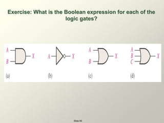 boolean algebra and logic simplification | PPT