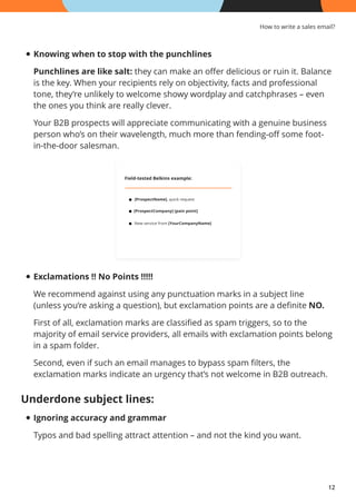 How to Write B2B Sales Email | PDF
