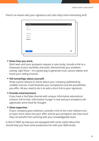 How to Write B2B Sales Email | PDF