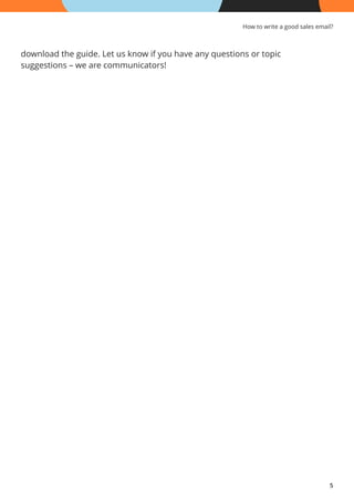 How to Write B2B Sales Email | PDF
