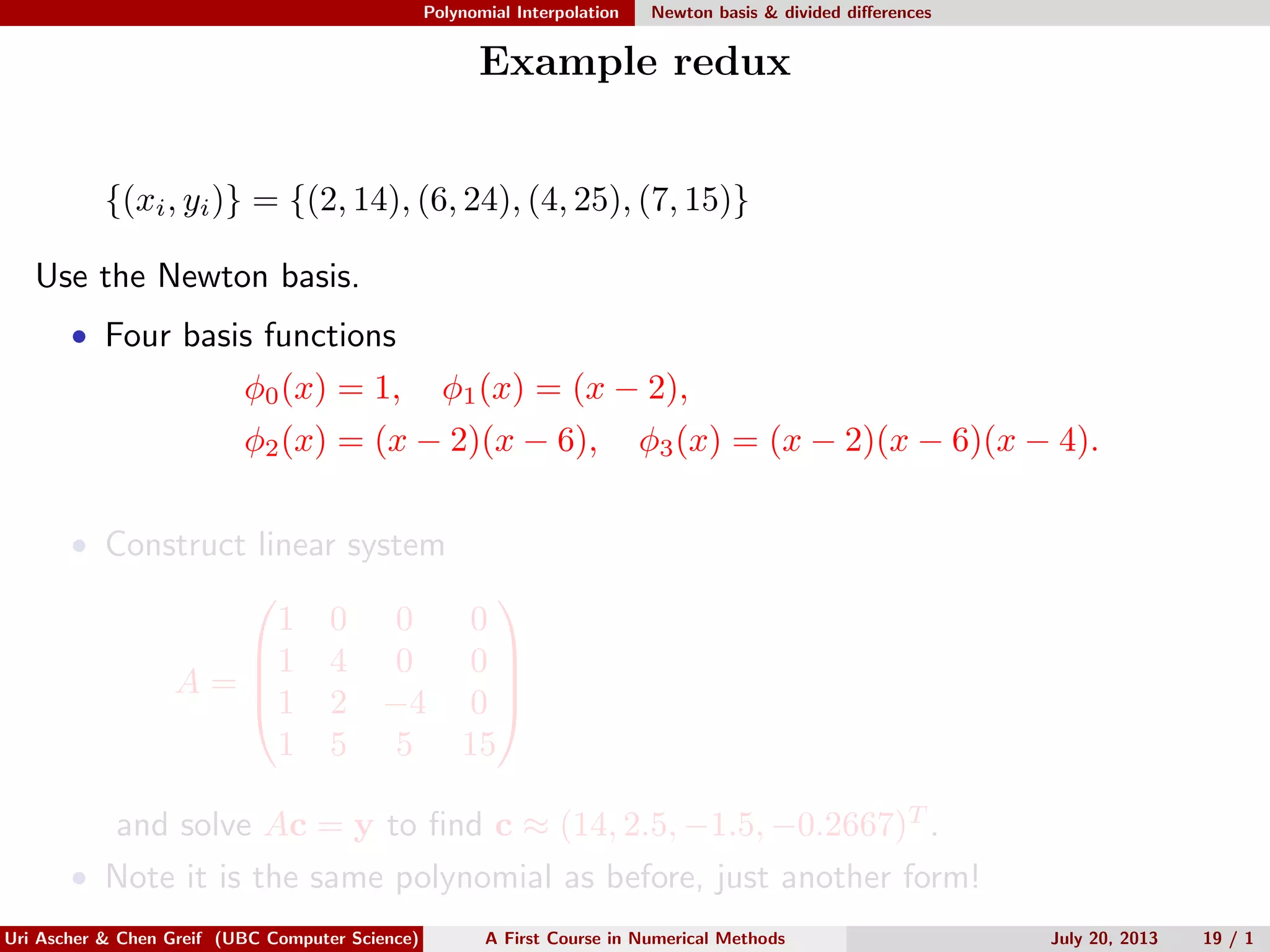 2. polynomial interpolation | PDF