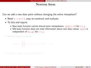 Interpolant Matrix Method 2. polynomial interpolation | PDF