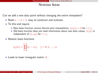 Interpolant Matrix Method 2. polynomial interpolation | PDF