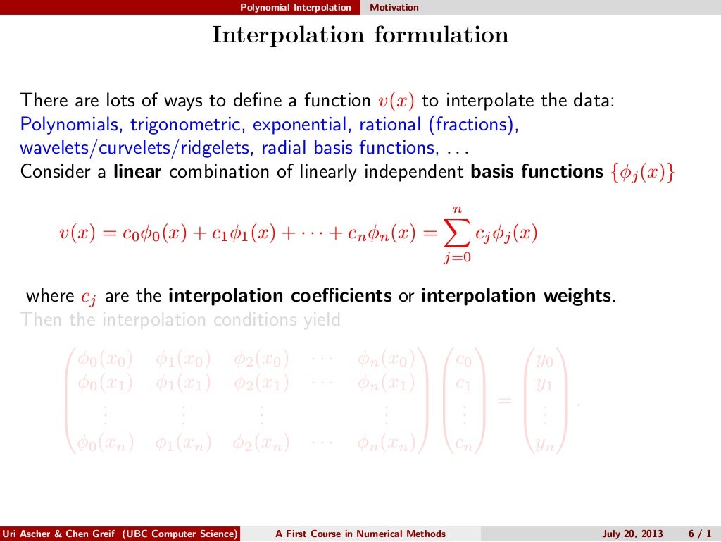 2. polynomial interpolation