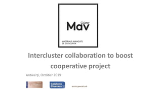 Antwerp, October 2019
Intercluster collaboration to boost
cooperative project
 