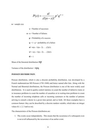 Different types of distributions | PDF