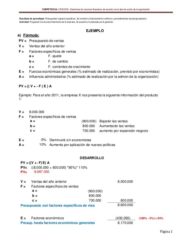 2 1 ejercicio presupuesto