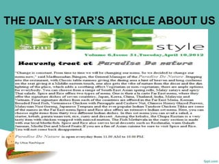 THE DAILY STAR’S ARTICLE ABOUT US

 