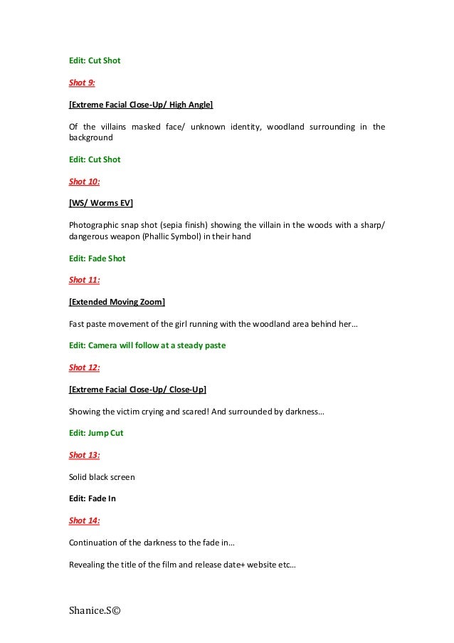 2.1 my responsibility of script writing changes