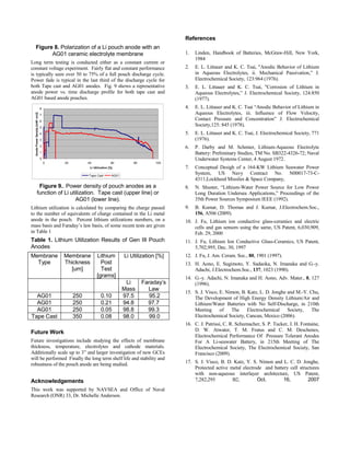 Lithium-Seawater Battery for Undersea Sensors and Vehicles | PDF