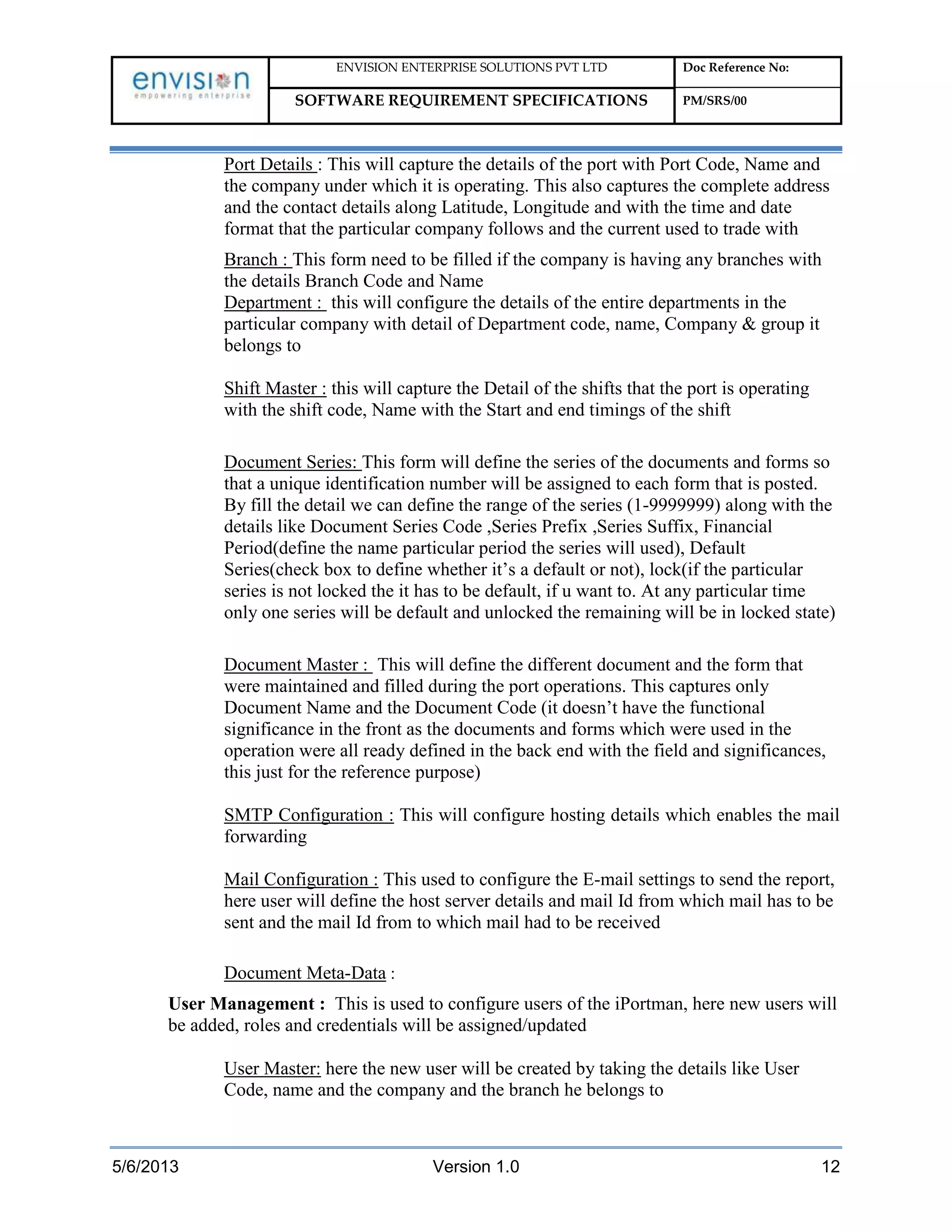 2.1 project management srs | DOCX