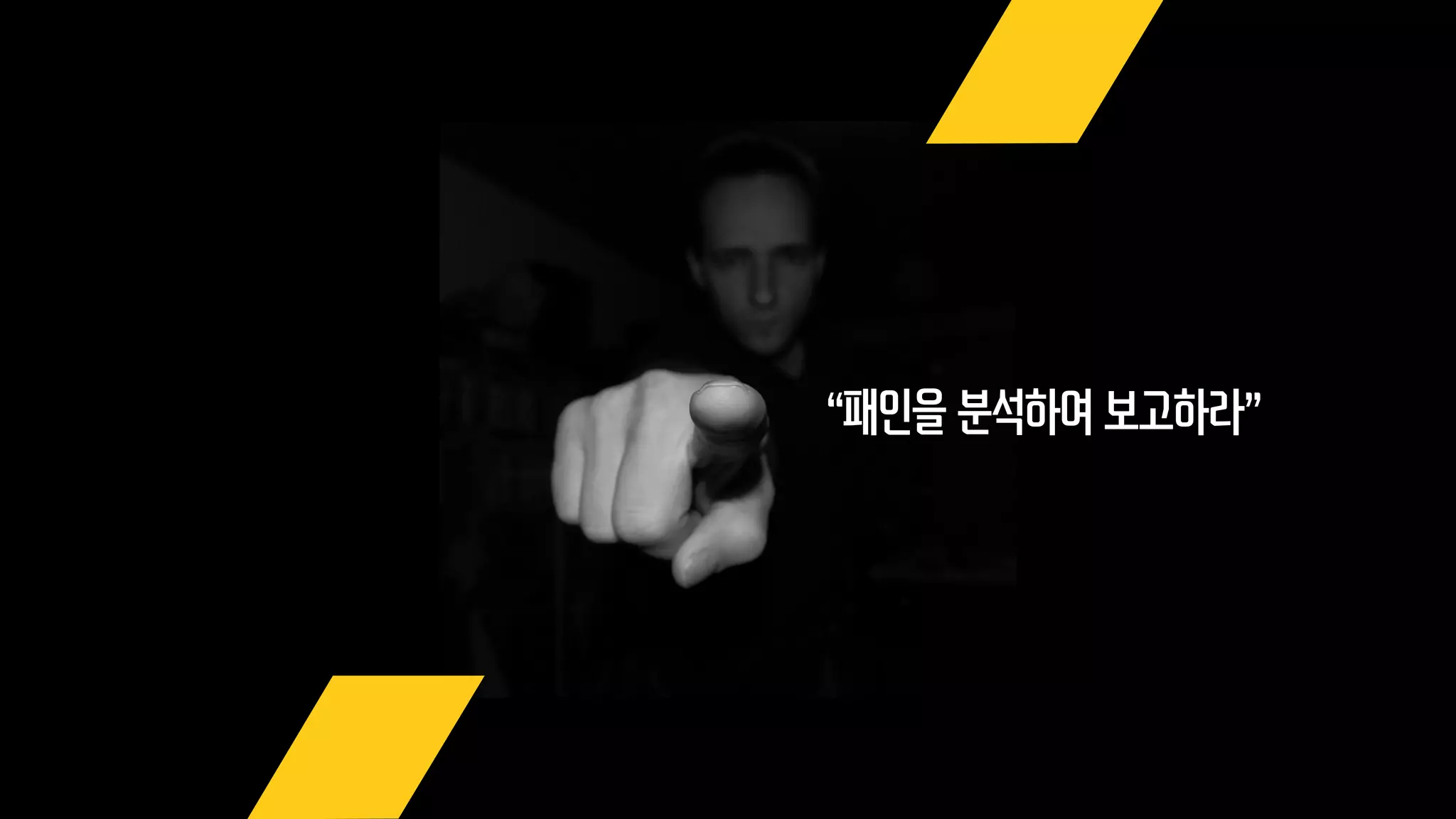 “패인을 분석하여 보고하라”
 