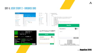 Day 4. user story 2 - firebase dao
Jest 와 Firebase 의 궁합은?
 