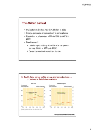 Four degrees and beyond: What might this mean for agriculture in sub-Saharan Africa?