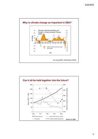 Four degrees and beyond: What might this mean for agriculture in sub-Saharan Africa?
