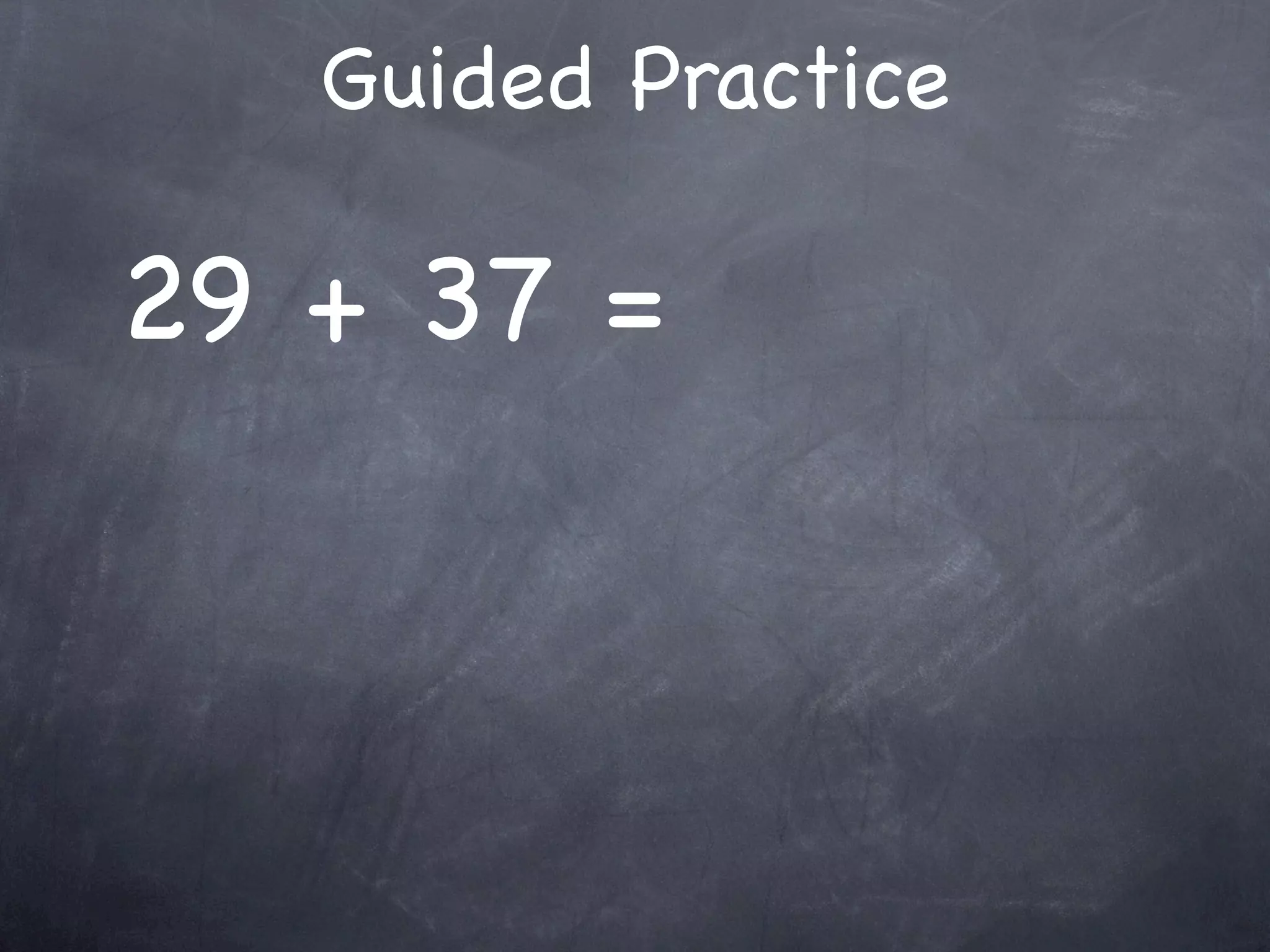 Compensation Numbers
Compensation involves deciding which number to
  adjust to make it easier to add or subtract.
  Compensate by changing the other number.

               47 + 16
       Add 3                    Subtract 3
                                 to adjust
 