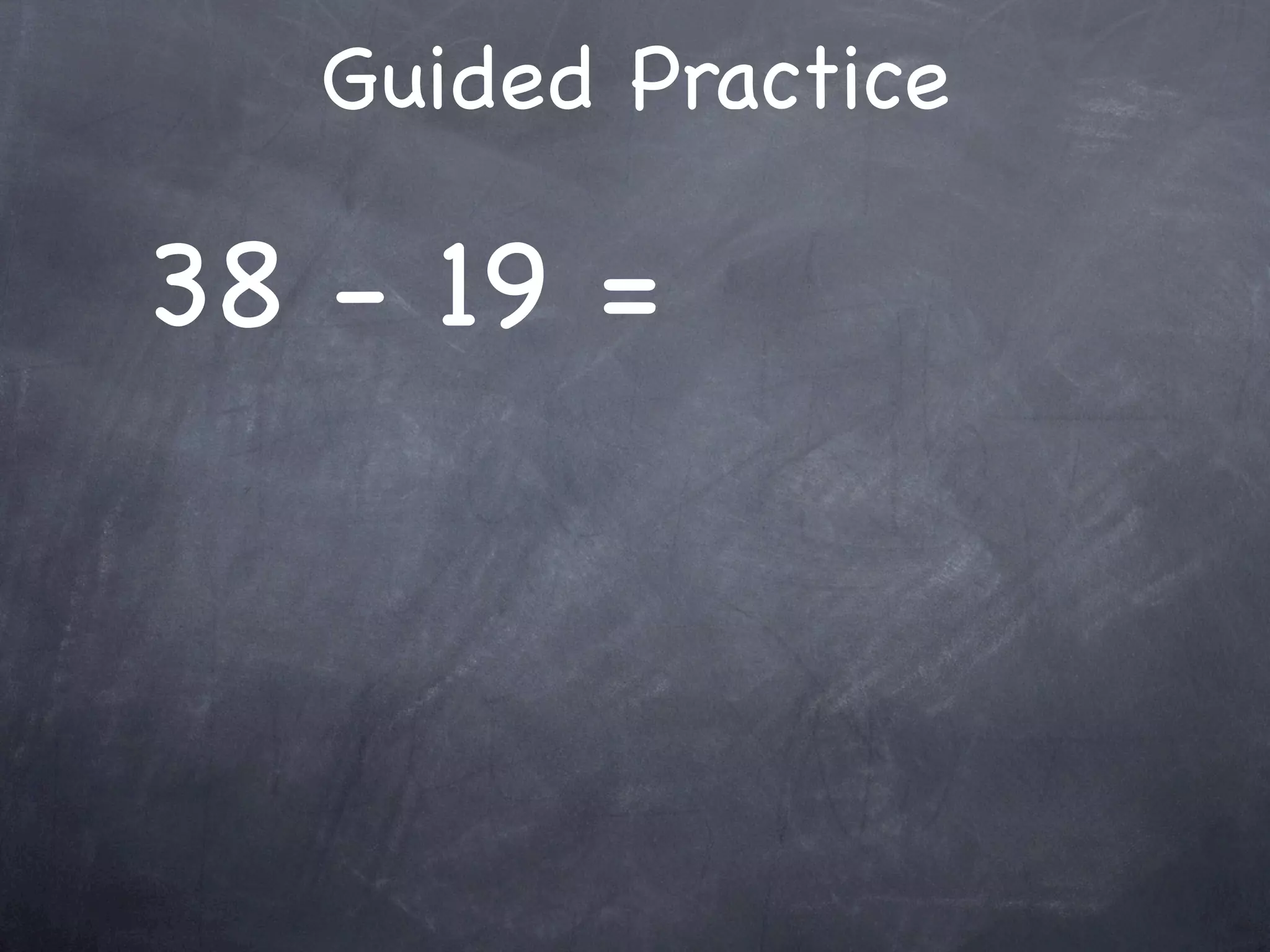 Compensation Numbers
Compensation involves deciding which number to
  adjust to make it easier to add or subtract.
  Compensate by changing the other number.

              73 - 38
        Add 2
                                  Add 2
      to adjust




              75 -
 