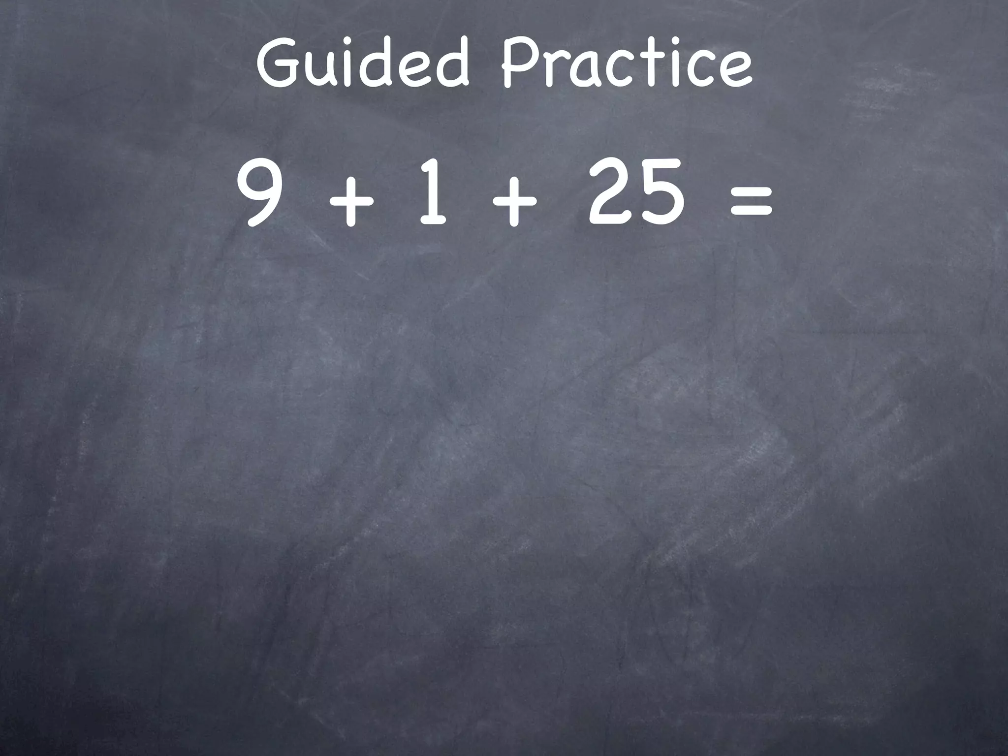 Compatible Numbers
  Compatible numbers are numbers that
     are easy to compute mentally.




19 + 25 + 11 = 30
 