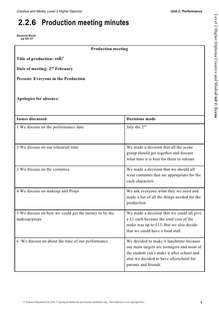 Safety Meeting Minutes Template