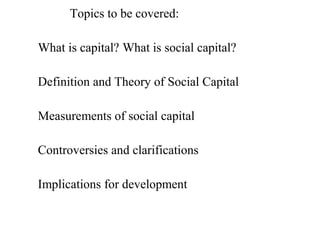 Nan Lin - Social Capital and Its Implications for Development | PDF