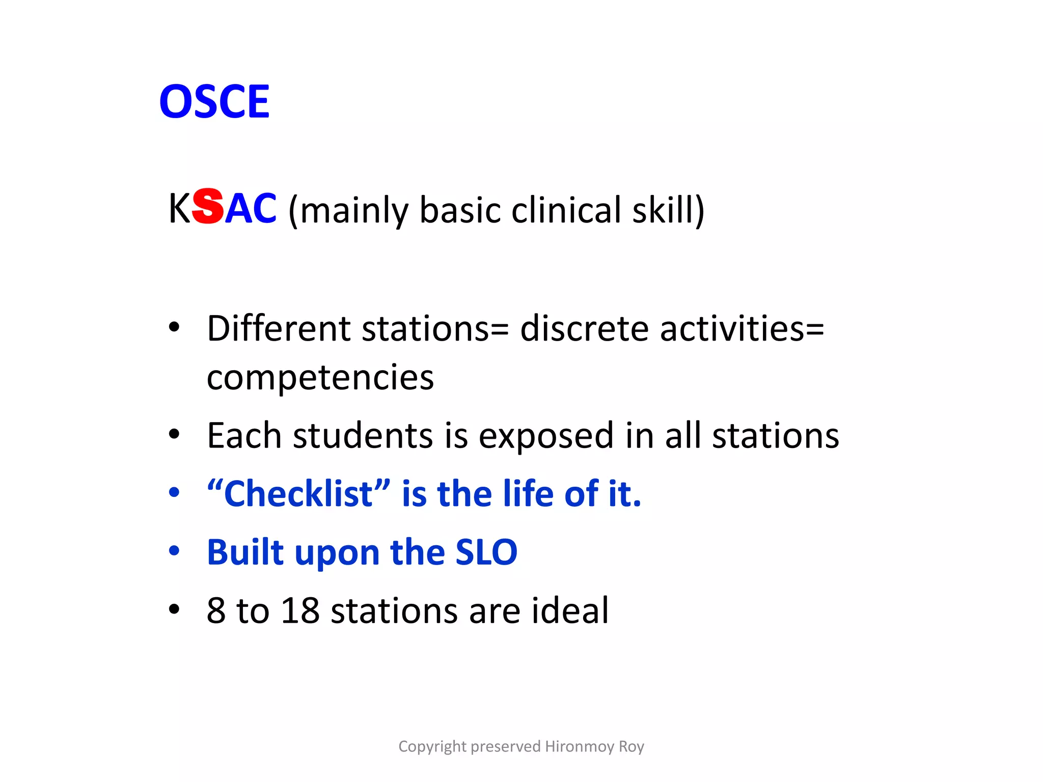 choosing right assessment method+ assessment of clinical skill ...