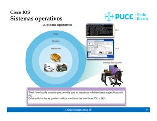 Direccionamiento IP 4
Cisco IOS
Sistemas operativos
 