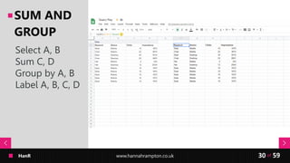 Query google sheets label