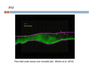 PIV
Flow field under waves over movable bed. Mohsin et al. (2010)
8
 