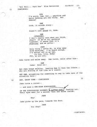 Supernatural 2.21 All Hell Breaks Loose: Part One Script