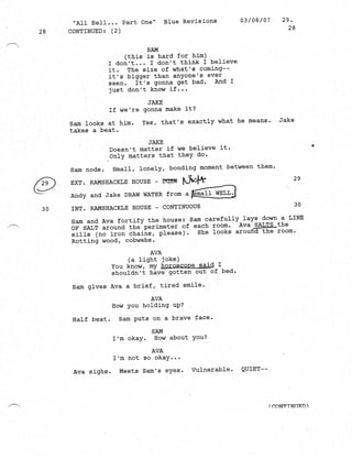 Supernatural 2.21 All Hell Breaks Loose: Part One Script
