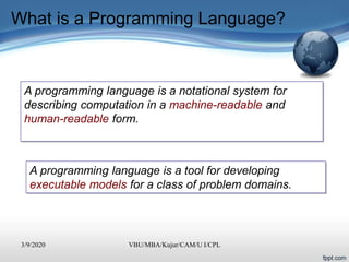 2.3 programming language show | PPT