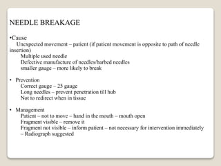 Needle Break Control local anesthesia | PPT