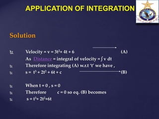 APPLICATION OF INTEGRATION | PPT