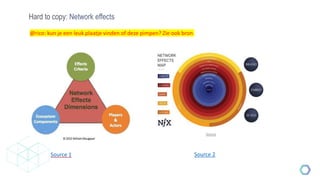 Hard to copy: Network effects
Source 1
@rico: kun je een leuk plaatje vinden of deze pimpen? Zie ook bron
Source 2
 