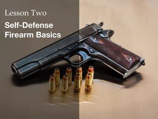 Lesson Two: Self-Defense Firearm
BasicsLesson Two
Self-Defense
Firearm Basics
 