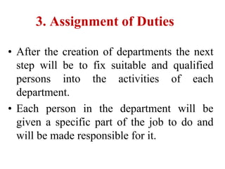 Duty Assignment Example Organization- Management Process | PPT
